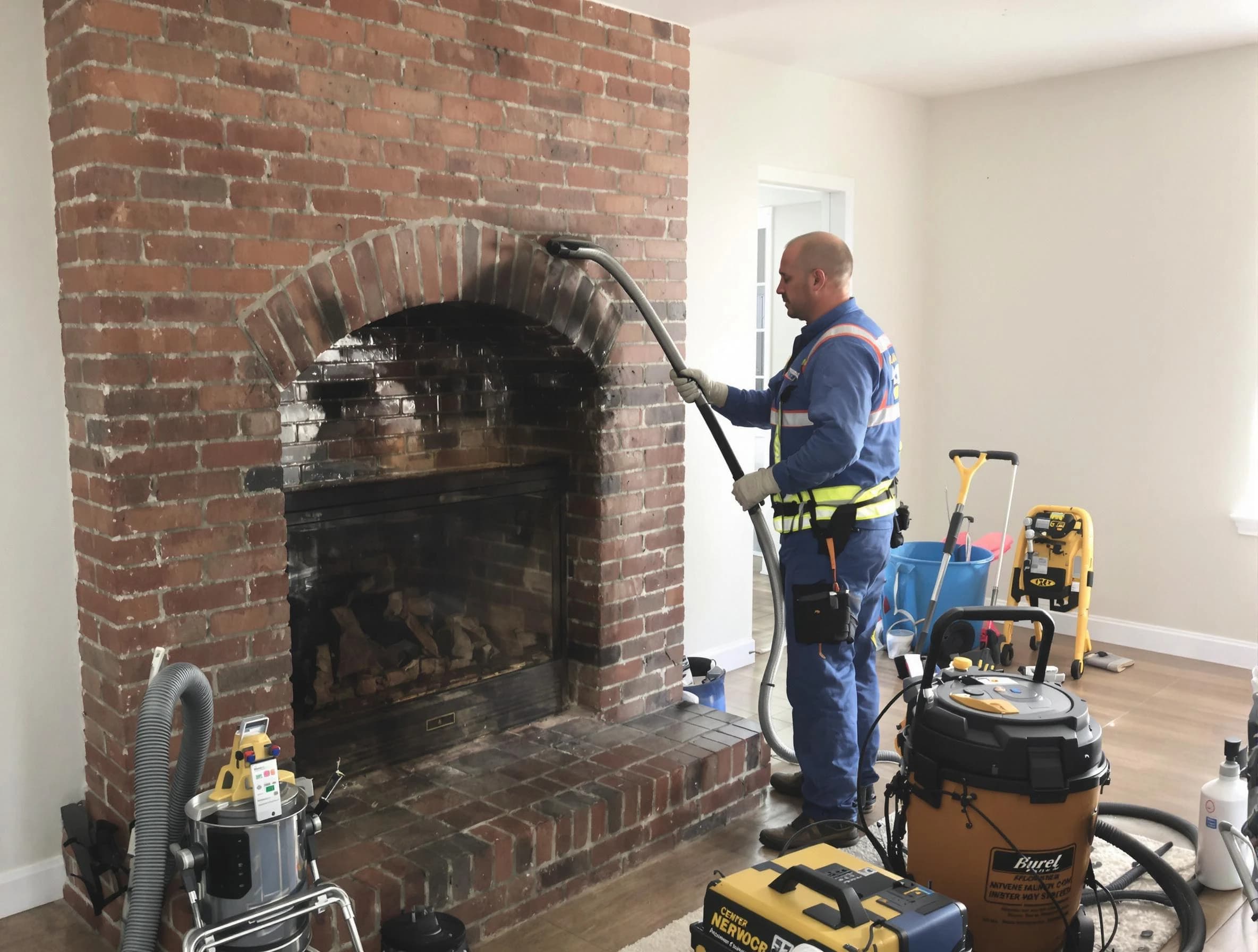 Johnston Chimney Sweep expert performing detailed chimney sweep in Johnston, RI