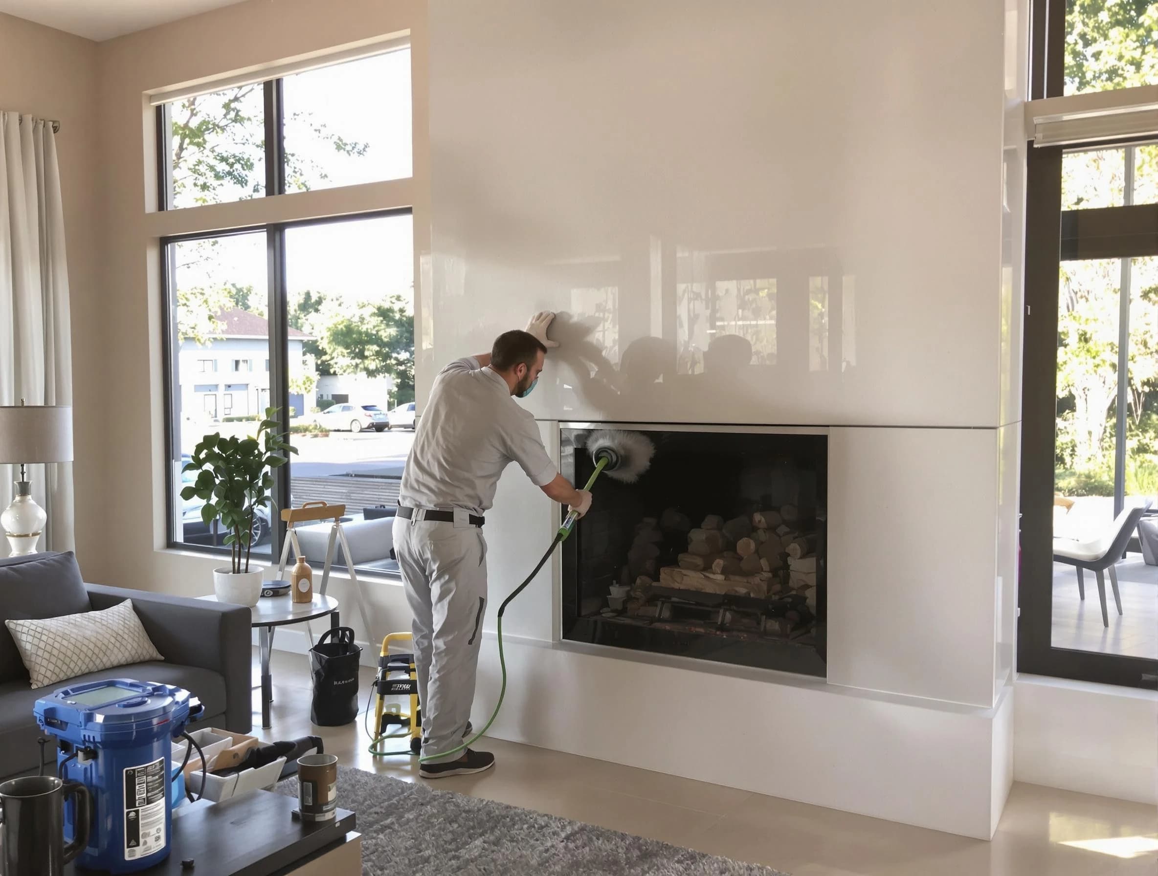 Johnston Chimney Sweep performing thorough soot removal in Johnston, RI