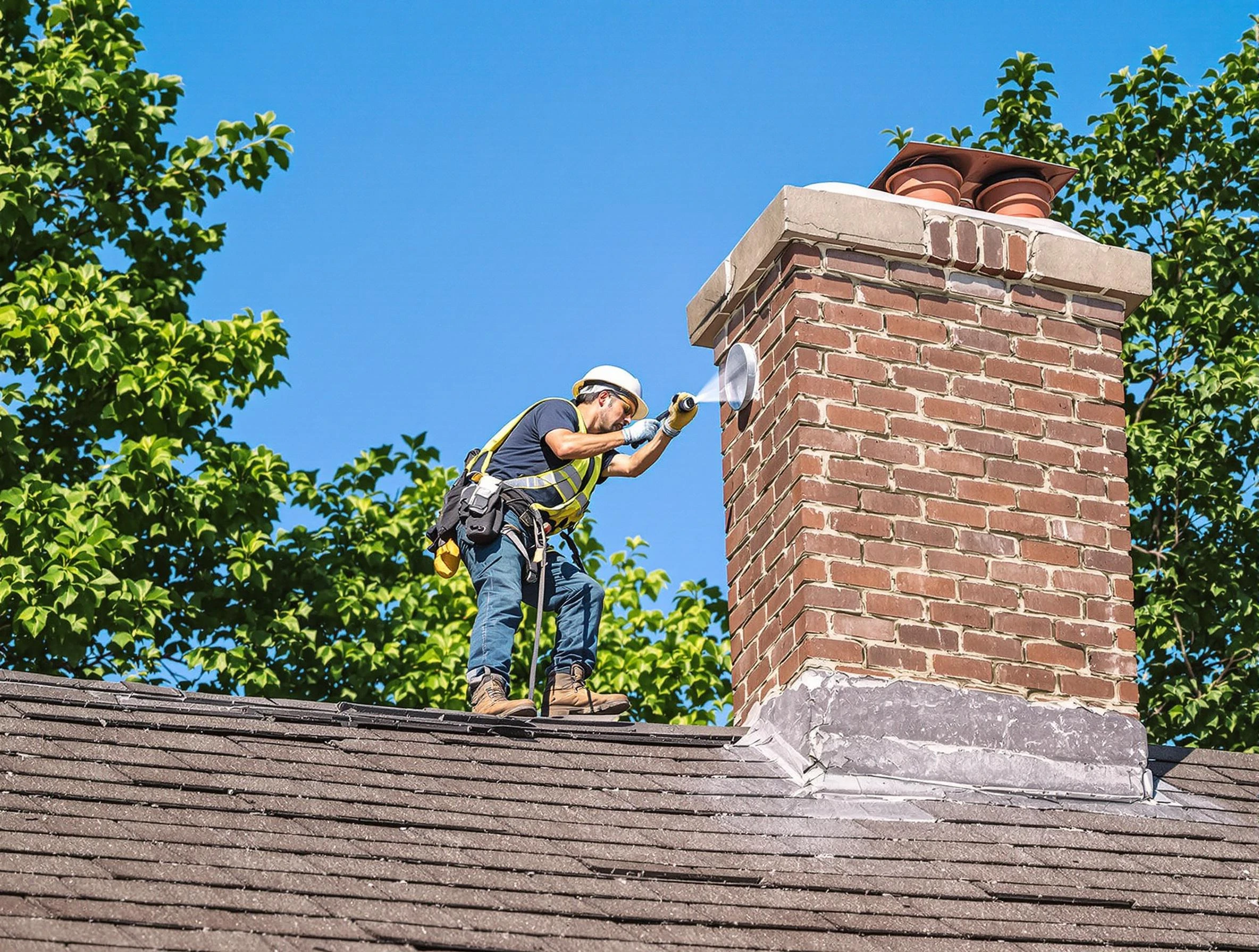 Johnston Chimney Sweep performing an inspection with advanced tools in Johnston, RI