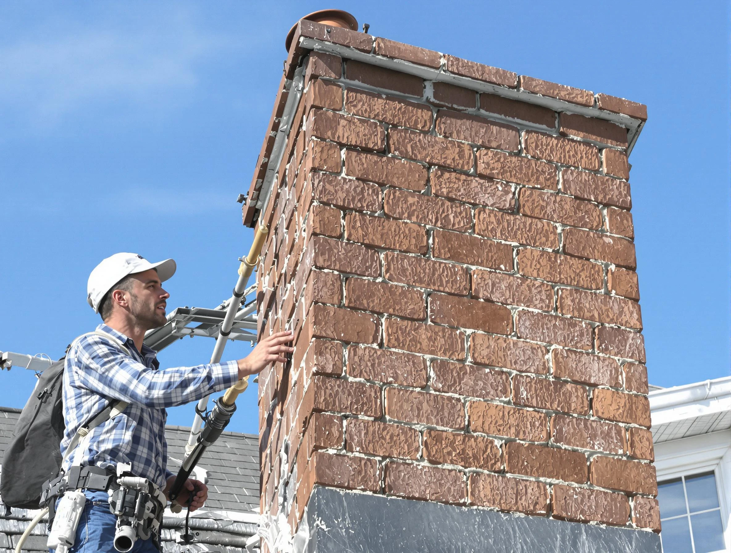 Brickwork for a chimney rebuild by Johnston Chimney Sweep in Johnston, RI