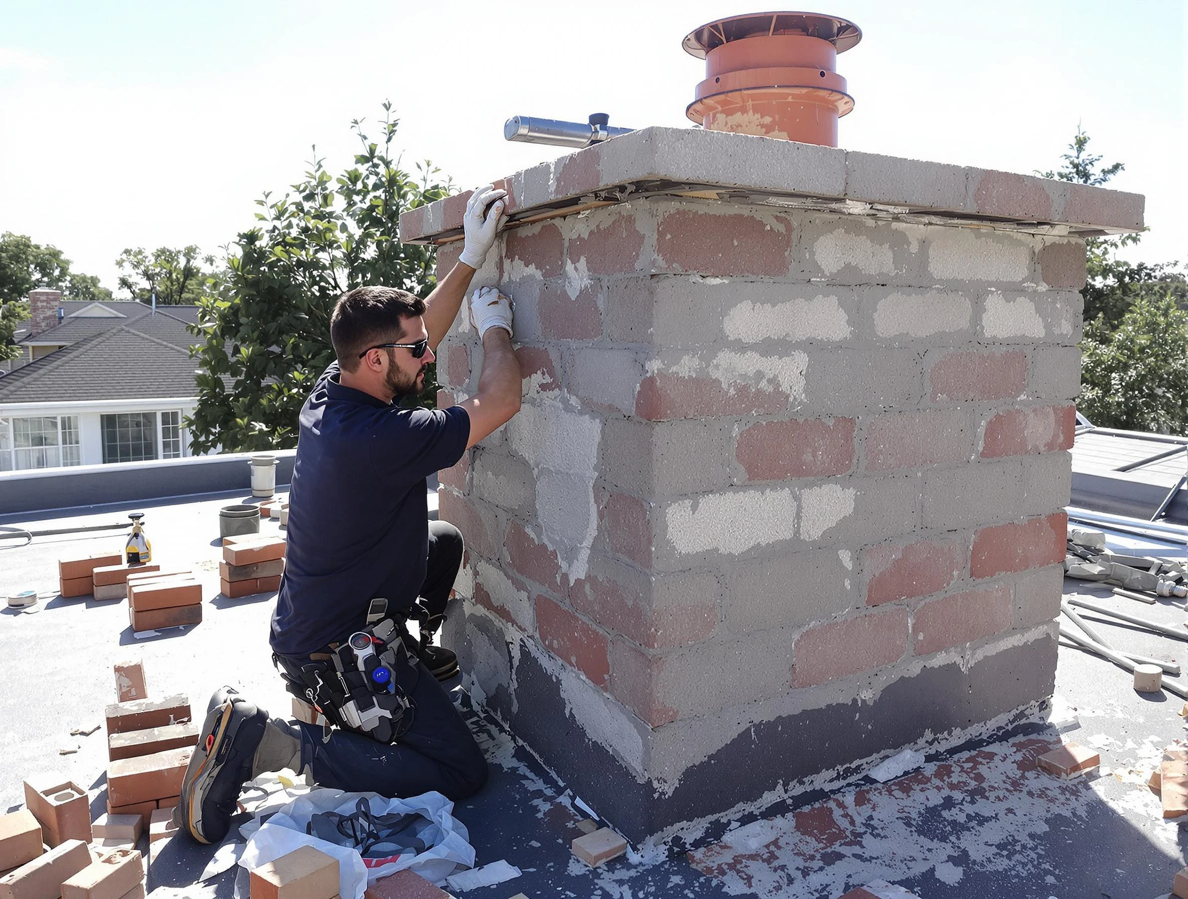 Advanced chimney repair process by Johnston Chimney Sweep in Johnston, RI