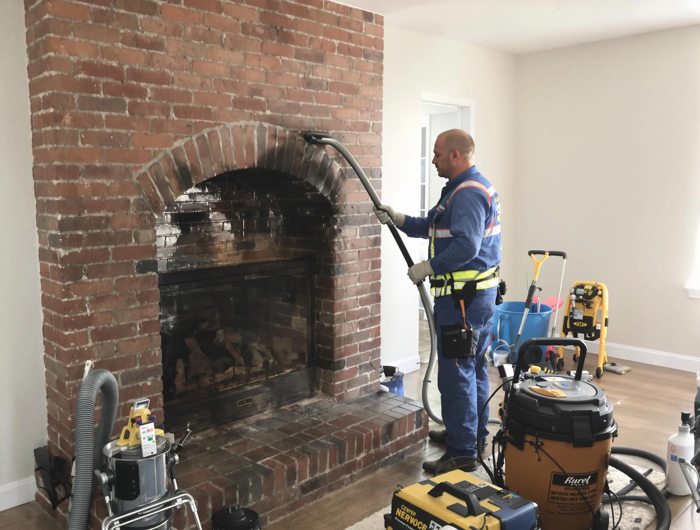 Johnston Chimney Sweep expert performing detailed chimney sweep in Johnston, RI